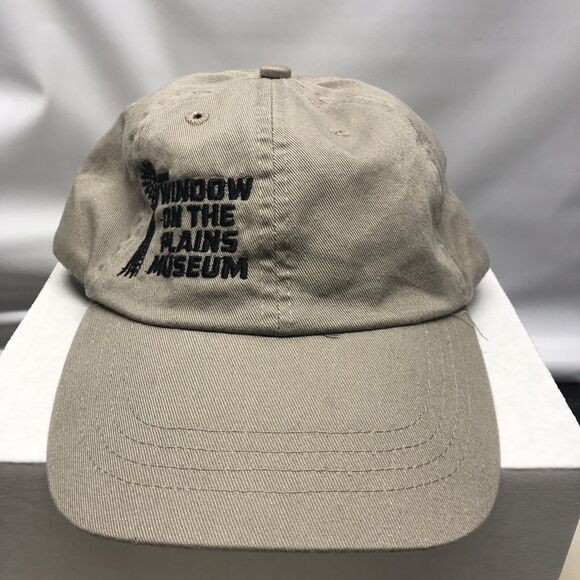 Window on the Plains Museum Hat Cap Windmill Logo Khaki Adjustable Strap - Picture 2 of 10